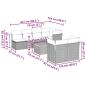 Preview: 8-tlg. Garten-Sofagarnitur mit Kissen Grau Poly Rattan