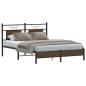 Preview: ARDEBO.de - Bettgestell ohne Matratze Braun Eiche 137x190 cm Holzwerkstoff