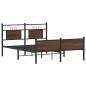 Preview: ARDEBO.de - Bettgestell ohne Matratze Braun Eiche 140x200 cm Holzwerkstoff