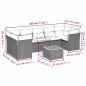 Preview: 8-tlg. Garten-Sofagarnitur mit Kissen Grau Poly Rattan