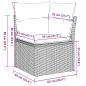 Preview: ARDEBO.de - 14-tlg. Garten-Sofagarnitur mit Kissen Grau Poly Rattan