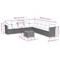 Preview: 10-tlg. Garten-Sofagarnitur mit Kissen Grau Poly Rattan