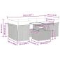 Preview: 7-tlg. Garten-Sofagarnitur mit Kissen Grau Poly Rattan Akazie