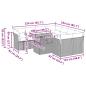 Preview: 9-tlg. Garten-Sofagarnitur mit Kissen Grau Poly Rattan