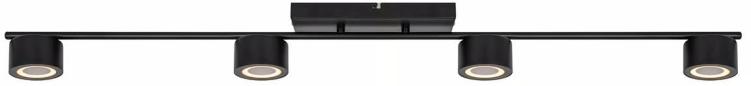 Preview: Nordlux Clyde 4-Rail Spotlight, 16W, 350lm, 2700K, schwarz (2213530103)