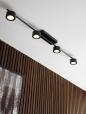 Preview: Nordlux Clyde 4-Rail Spotlight, 16W, 350lm, 2700K, schwarz (2213530103)