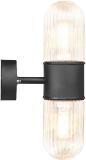 Preview: ARDEBO.de Nordlux Konyo Wandleuchte, E27, IP54, 2x40W, dimmbar, Metall, schwarz (5704924009600)