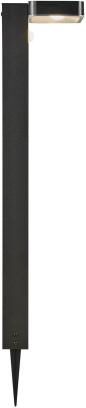 Preview: Nordlux Rica Square Solar Pollerleuchte, LED-Module, IP44, 380lm, 4,5W, Höhe 600mm, schwarz (2118178003)