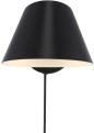 Preview: Nordlux Stay Wandleuchte, E27, IP20, 60W, Aluminium, schwarz (2220381003)