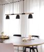 Preview: Nordlux Theo Pendelleuchte, GU10, IP20, 3x25W, dimmbar, schwarz (2112603003)