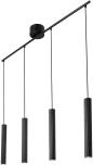 Preview: ARDEBO.de Nordlux Vico 4-Rail Pendelleuchte, GU10, IP20, 4x5W, dimmbar, gerippte Oberfläche, Metall, schwarz (2412143003)