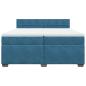 Preview: Boxspringbett mit Matratze Blau 200x200 cm Samt