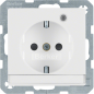 Preview: ARDEBO.de Berker 41106089 Steckdose SCHUKO mit Kontroll-LED, Beschriftungsfeld und erhöhtem Berührungsschutz, Q.1/Q.3, polarweiß samt