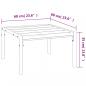 Preview: Garten-Couchtisch Schwarz 60x60x35 cm Stahl