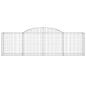 Preview: Gabione mit Hochbogen 300x50x80/100 cm Verzinktes Eisen