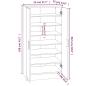 Preview: Schuhschrank Grau Sonoma 55x35x108 cm Holzwerkstoff