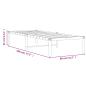 Preview: Bettgestell Metall Schwarz 75x190 cm