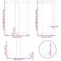 Preview: Esstischbeine T-Form 2 Stk. Naturstahl 50x35x(72-73) cm Stahl