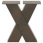 Preview: Couchtischbeine X-Form 2 Stk. Naturstahl 30x(30-31) cm Stahl