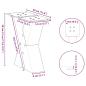 Preview: Couchtischbeine X-Form 2 Stk. Naturstahl 30x(30-31) cm Stahl