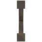 Preview: Couchtischbeine X-Form 2 Stk. Naturstahl 70x(42-43) cm Stahl