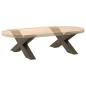 Preview: Couchtischbeine X-Form 2 Stk. Naturstahl 70x(42-43) cm Stahl