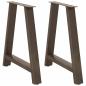 Preview: ARDEBO.de - Couchtischbeine A-Form 2 Stk. 70x(72-73) cm Stahl