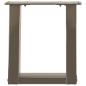 Preview: Couchtischbeine U-Form 2 Stk. Naturstahl 30x(30-31) cm Stahl