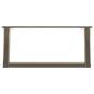 Preview: Couchtischbeine U-Form 2 Stk. Naturstahl 60x(30-31) cm Stahl