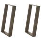 Preview: Esstischbeine U-Form 2 Stk. Naturstahl 60x(72-73) cm Stahl