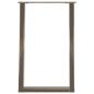 Preview: Esstischbeine U-Form 2 Stk. Naturstahl 60x(72-73) cm Stahl