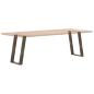 Preview: Esstischbeine U-Form 2 Stk. Naturstahl 60x(72-73) cm Stahl