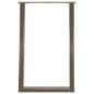 Preview: Esstischbeine U-Form 2 Stk. Naturstahl 50x(72-73) cm Stahl