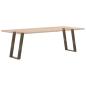 Preview: Esstischbeine U-Form 2 Stk. Naturstahl 50x(72-73) cm Stahl