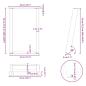 Preview: Esstischbeine U-Form 2 Stk. Naturstahl 50x(72-73) cm Stahl