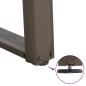 Preview: ARDEBO.de - Konsolentischbeine U-Form 2 Stk. Naturstahl 28x(72-73) cm Stahl