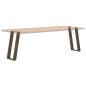 Preview: Konsolentischbeine U-Form 2 Stk. Naturstahl 28x(72-73) cm Stahl