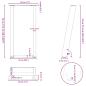Preview: Konsolentischbeine U-Form 2 Stk. Naturstahl 28x(72-73) cm Stahl