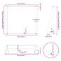 Preview: Esstischbeine U-Form 2 Stk. Naturstahl 90x(72-73) cm Stahl