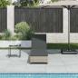 Preview: Sonnenliege mit Auflagen Hellgrau 55x200x25,5cm Poly Rattan