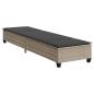 Preview: Sonnenliege mit Auflagen Hellgrau 55x200x25,5cm Poly Rattan