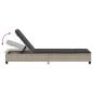 Preview: Sonnenliege mit Auflagen Hellgrau 55x200x25,5cm Poly Rattan