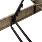 Preview: Sonnenliege mit Auflagen Hellgrau 55x200x25,5cm Poly Rattan