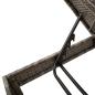 Preview: Sonnenliege mit Auflage Grau 55x200x44 cm Poly Rattan