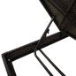 Preview: Sonnenliege mit Auflage Schwarz 55x200x44 cm Poly Rattan