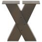 Preview: Couchtischbeine X-Form 2 Stk. Naturstahl 40x(30-31) cm Stahl