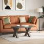 Preview: ARDEBO.de - Couchtischbeine X-Form 2 Stk. Naturstahl 60x(42-43) cm Stahl