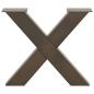 Preview: Couchtischbeine X-Form 2 Stk. Naturstahl 60x(42-43) cm Stahl