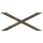 Preview: Couchtischbeine X-Form 2 Stk. Naturstahl 70x(30-31) cm Stahl