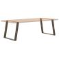 Preview: Esstischbeine U-Form 2 Stk. Naturstahl 100x(72-73) cm Stahl